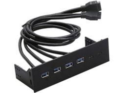 Hub Usb De 5,25 Polegadas Para Painel Frontal Computador, Com 4
