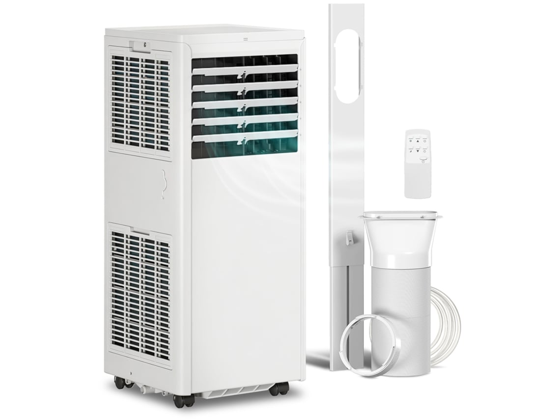 Ar condicionado Portátil de 7000 Btu, 4 em 1, com Funções de Resfriamento, Desumidificação, Ventilação e Modo Noturno. ZENCORE SERVICES