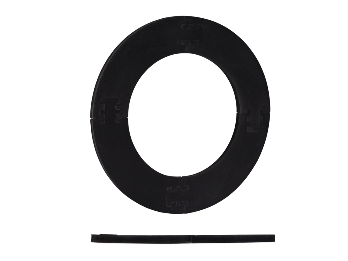 Relaxdays Dart Catchring R7, 4 Partes, Anel De Proteção Para Dardos De 45 Cm, Proteção De Parede, Ø Total 72 Cm, Preto
