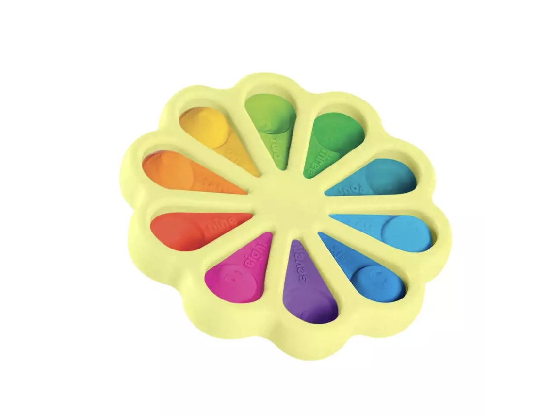 Ats brinquedo Sensorial Push Bubble para Crianças e Adultos, Alivio de Estresse e Ansiedade, Presente de Aniversário, Amarelo