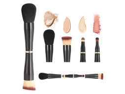 Conjunto de Pincéis de Maquiagem 4 em 1 com Duas Pontas, Portátil para Viagem