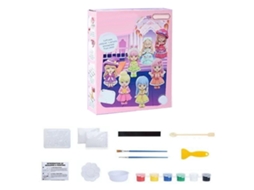 Walshlxq muñeca de Pintura de Yeso para Niños Manual Diy Escultura de Dibujos Animados Moldes Pigmentos Juguete Estilo Niña Bonita
