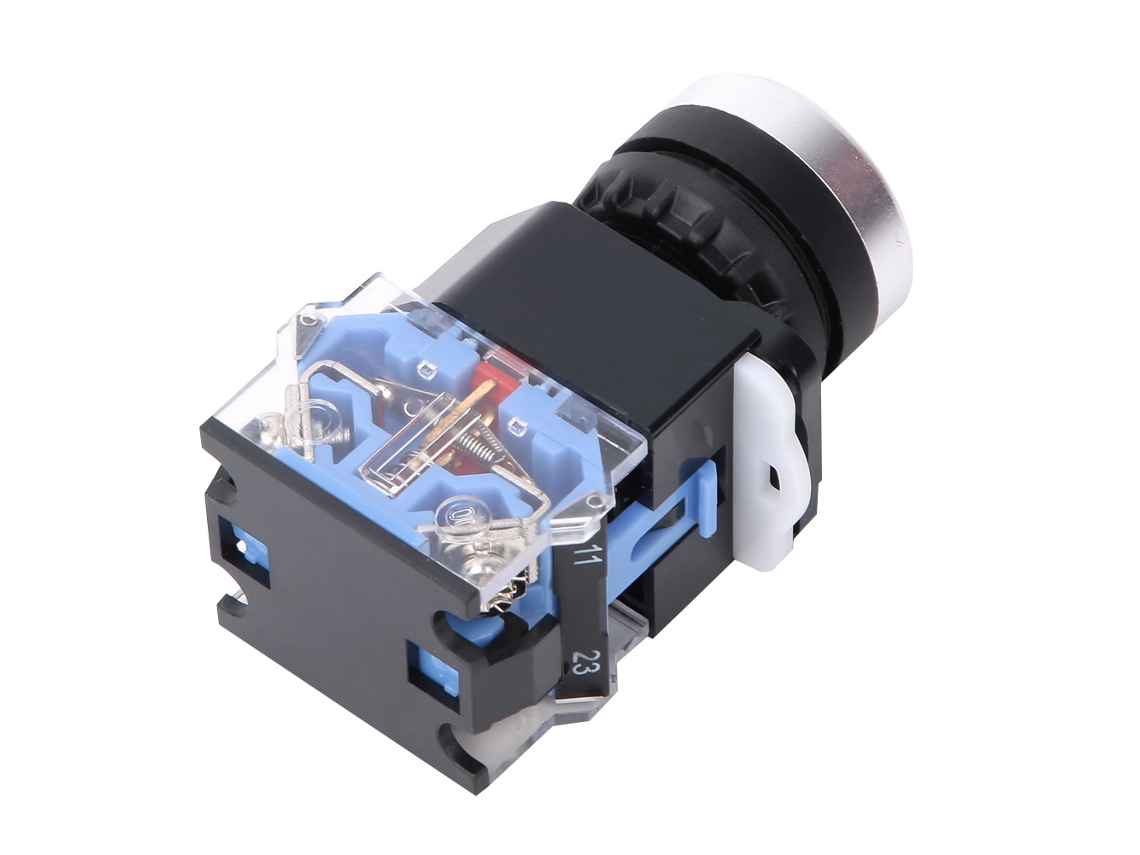 Laxiscreed Bem38 Interruptor De Botão Autolock, Cabeça Plana, 1 Fase, Para Comando Liga/desliga