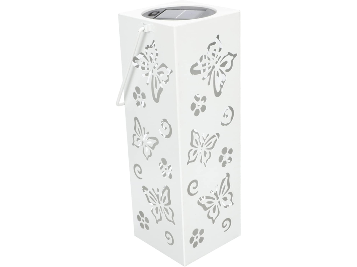 Lanterna Solar de Jardim em Folha de Flandres, Iluminação Decorativa para Exteriores, Padrão Delicado Vazado, para SFUSHOS