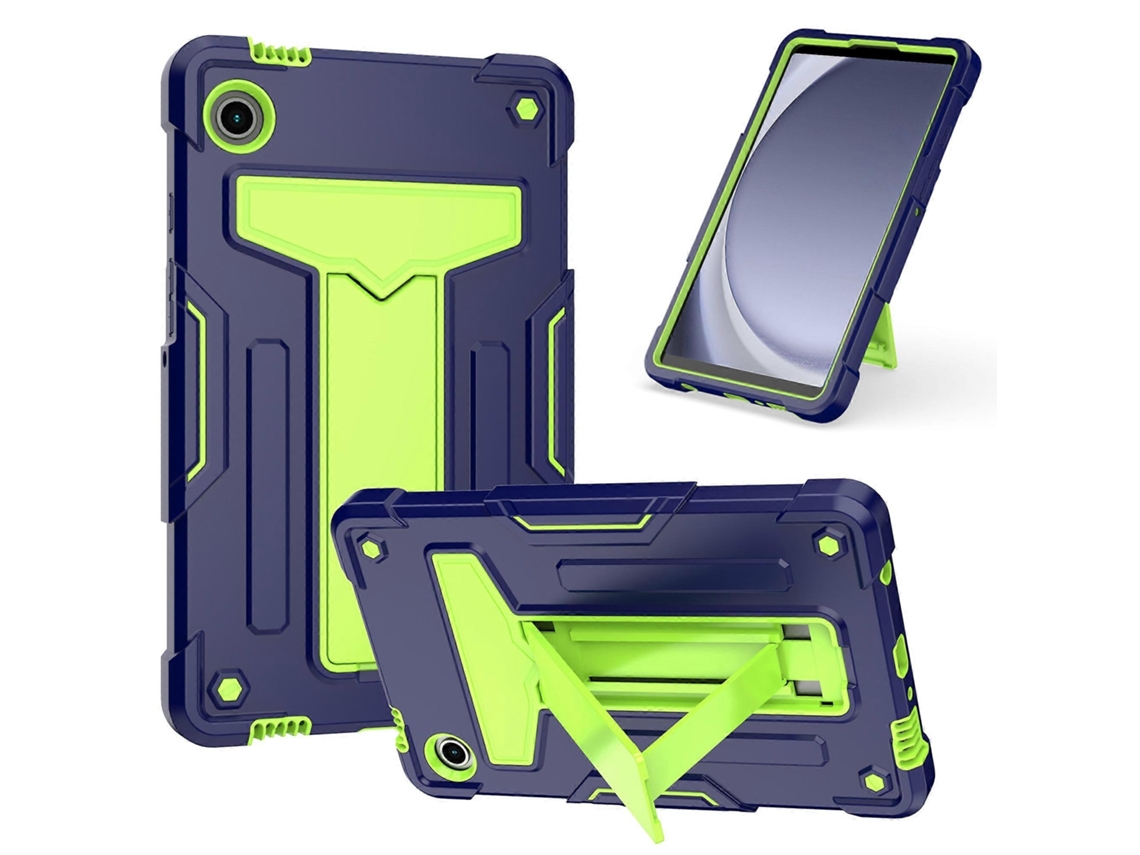 Capa Protetora Em Silicone E Plástico Com Suporte Para Samsung Galaxy Tab A9, Verde Elysve