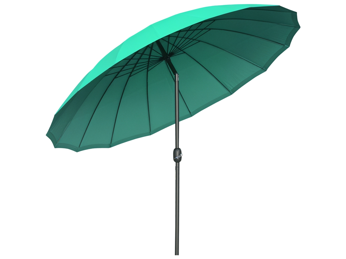 Guarda chuva Reto Ø2,5m, Fibra Vidro, Poliéster, 18 Nervuras. Verde
