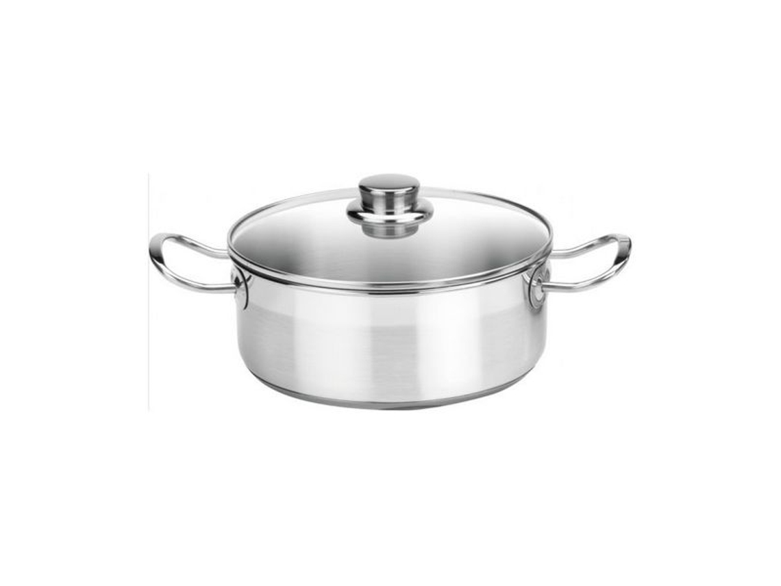 Caçarola com Tampa de Vidro BALAY 3CC0024X Aço Inoxidável 24 cm