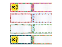 Conjunto de 8 Blocos de Notas Magnéticos para Geladeira, Ideais para Anotações e Listas de Compras BRILVIBERA