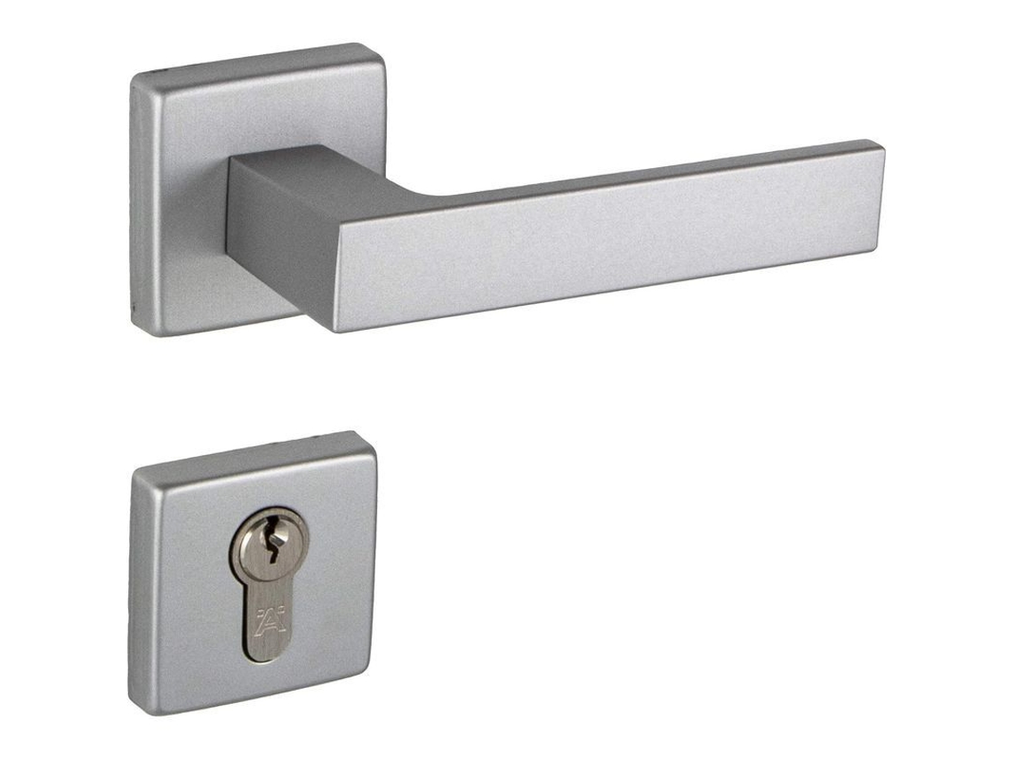 Manga de Porta de Aço Inoxidável com Abertura Interna/Externa, Cilindro de Fechadura Cinza 35 47mm S/MARCA