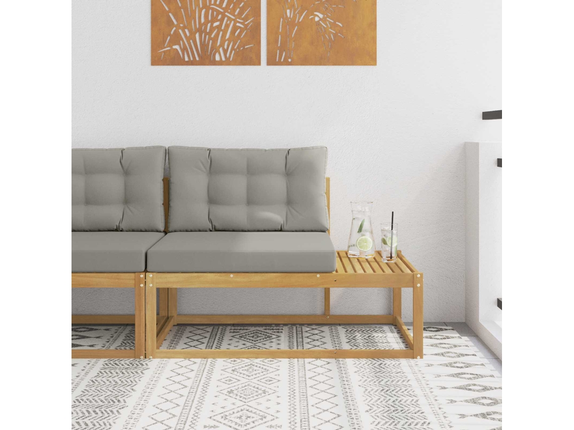 Vidaxl Sofá De Canto Externo Branco 115 X 83 X 73 Cm Poliéster