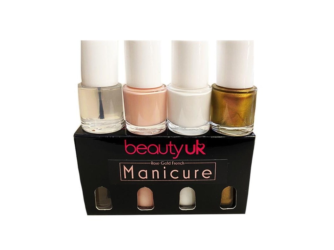 Beauty UK Rose Gold French Manicure Set 4x9ml