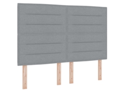 Conjunto 1 Cama Box Vidaxl Cinzento-claro Tecido (140 X 200 Cm)