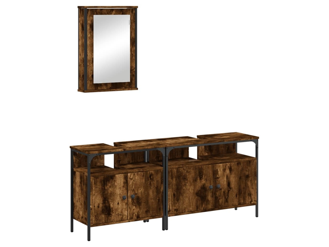 Conjunto de Móveis WC Madeira Carvalho Fumado MAISON EXCLUSIVE