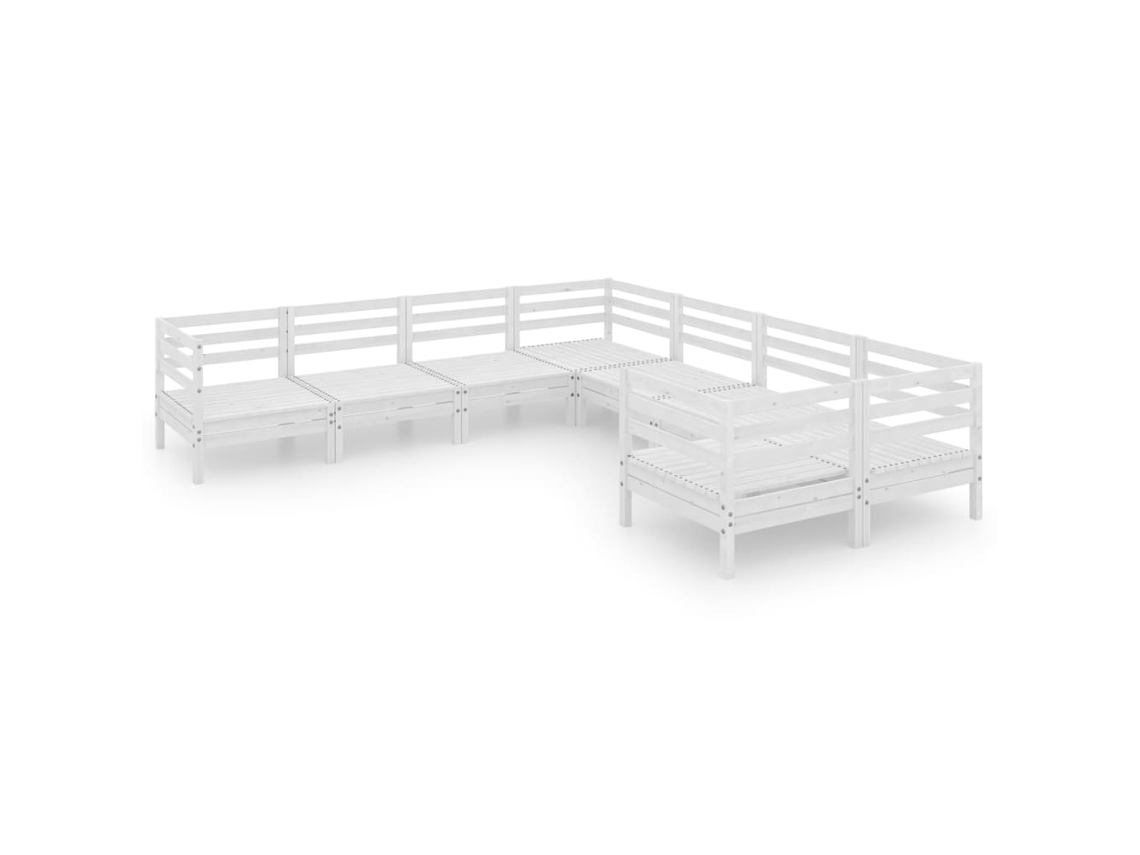 Garden Lounge Set, Garden Lounge Sets Vidaxl Branco Madeira De Pinho (n/a)