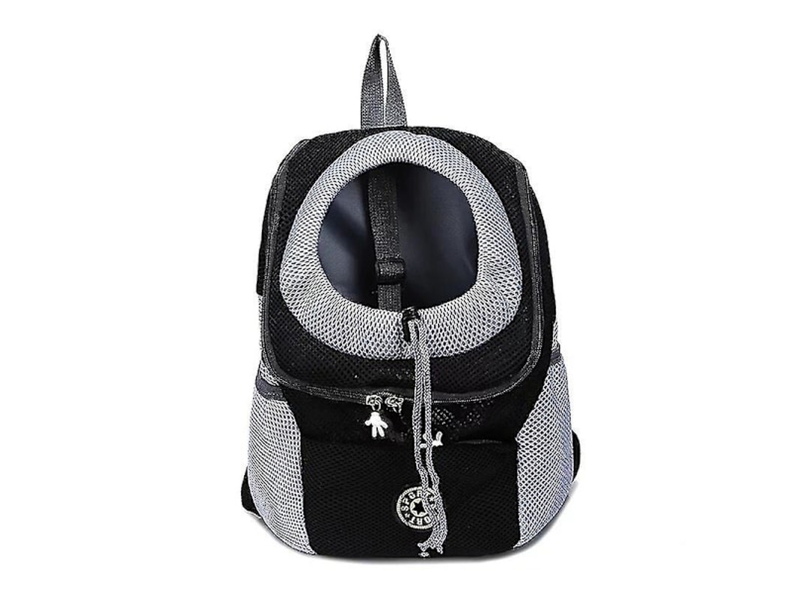 Mochila AQUAFORGE para Cães e Filhotes, Portátil, Frontal, Alça de Ombro, Tamanho M, Preta