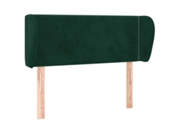 Cabeceira de Cama C/ Abas Veludo Verde Escuro MAISON EXCLUSIVE (103x23x78 cm)