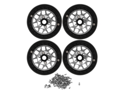 Roda De Rc Laxiscreed 1.9 Polegadas Em Alumínio Com Beadlock Prata Para Alta Performance