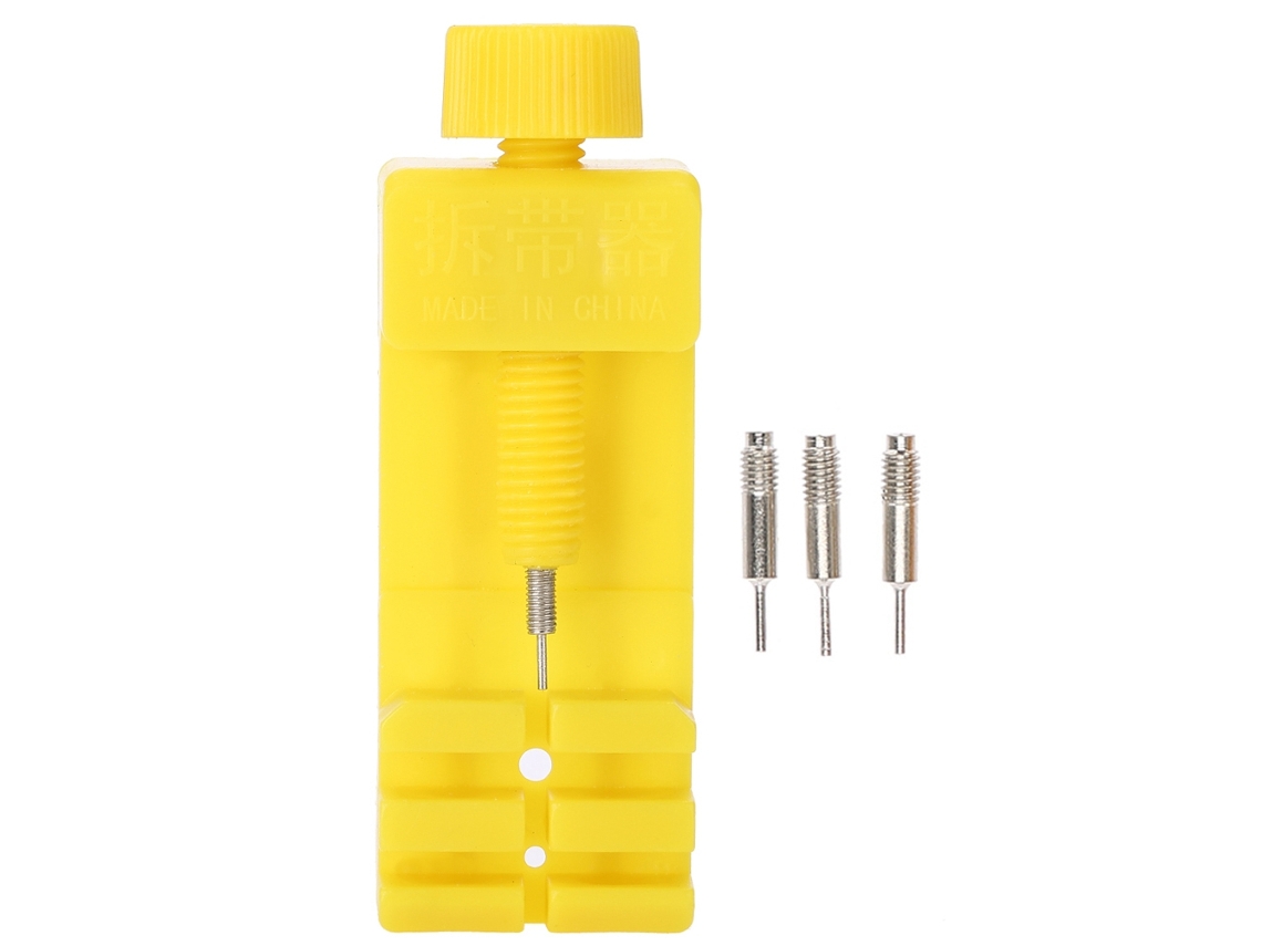 Ferramenta Para Ajuste De Pulseira De Relógio Com 3 Pinos Extra Remover Amarelo