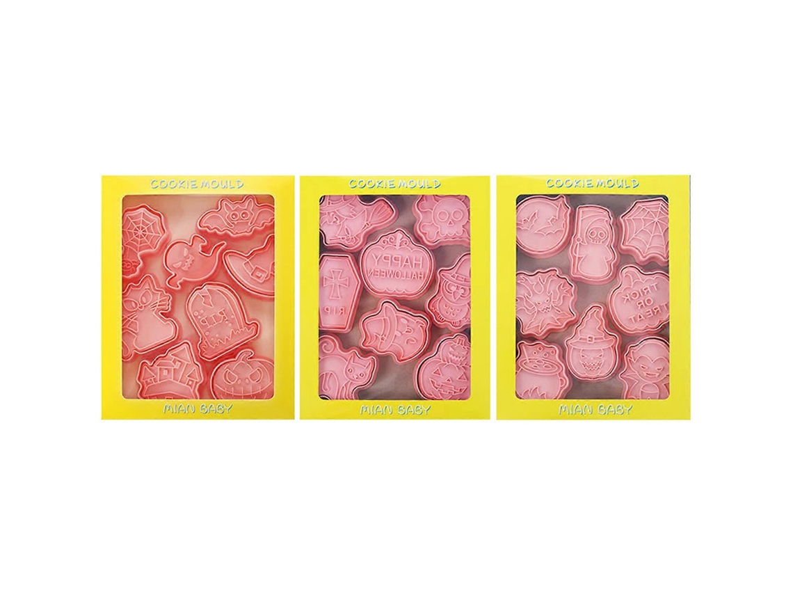 Cortadores De Biscoito Da Série De Desenhos Animados De Halloween, Moldes Para Biscoitos, Cortadores De Biscoito Para Glacê, Material Pp, Moldes De Pr