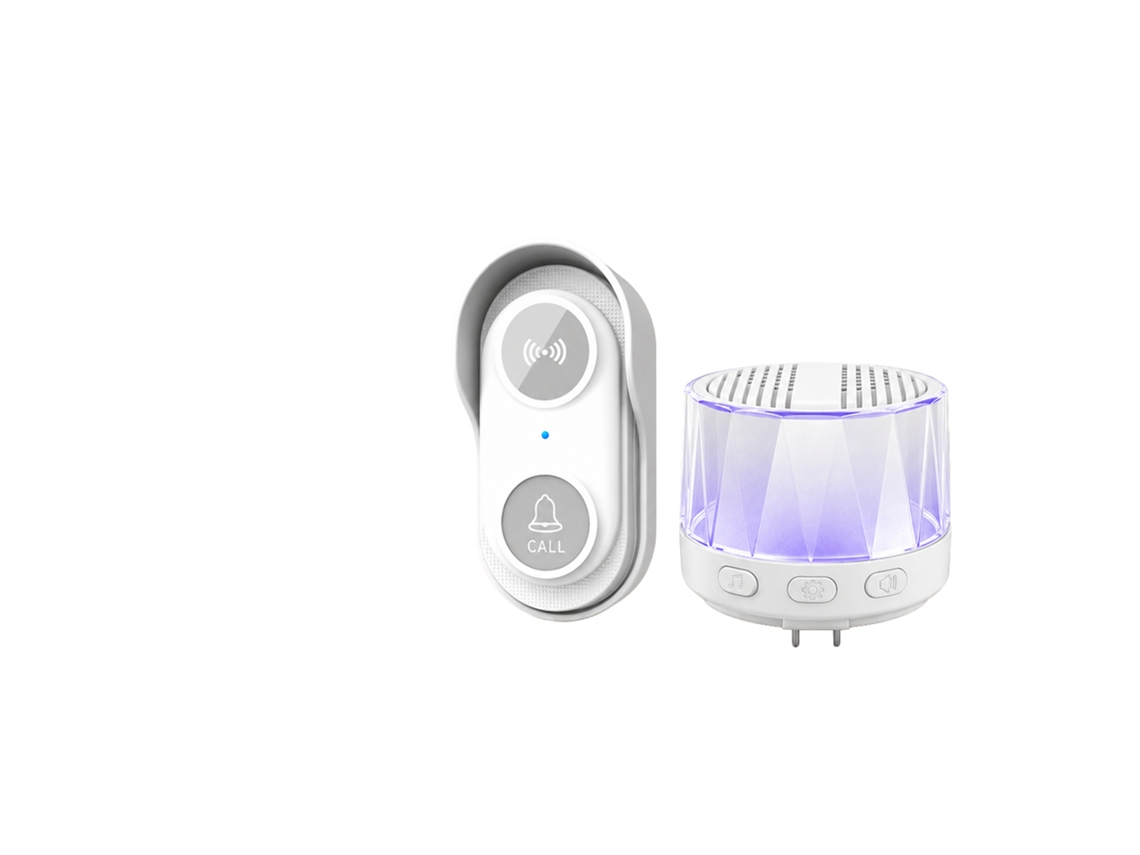 Laxiscreed Campainha Wireless Universal Usb Com Luz, Silenciosa E De Alta Qualidade