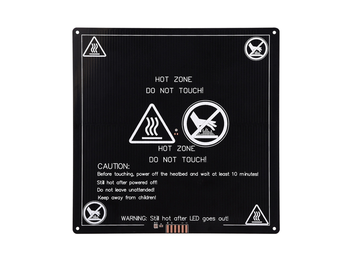 Placa De Calor De Alumínio 12v 220x220mm Para Cama De Impressora 3d