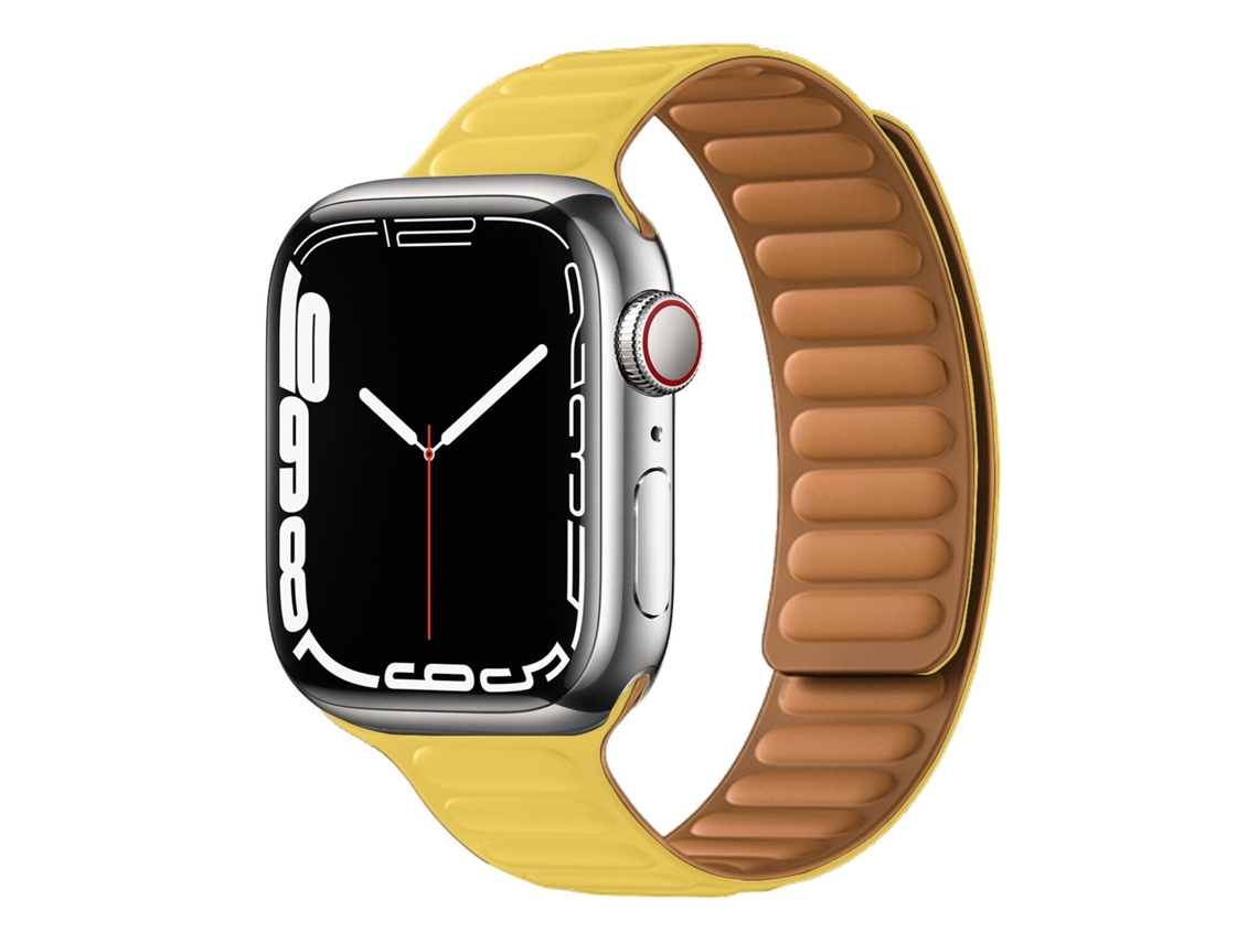 Pulseira Bracelete de elos magnéticos para Apple Watch Series 5 44mm Amarelo