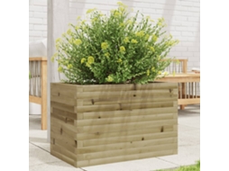 Vidaxl Vaso/floreira De Jardim 70x40x45,5 Madeira De Pinho Impregnada