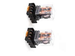 Conjunto de 2 relés de potência MK2P, 220V, bobina DPDT, 8 pinos CHABERLU