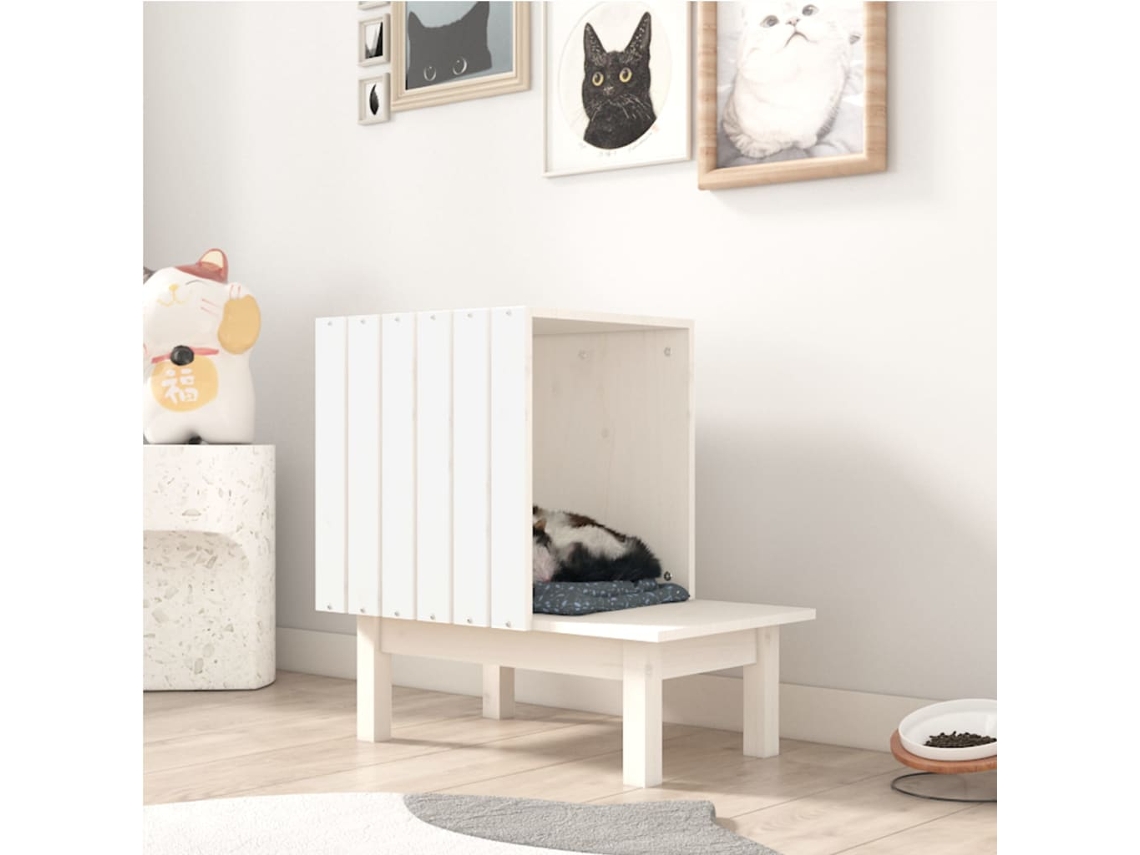 Vidaxl Ninho 60x36x60 Cm Pinho Maciço Branco