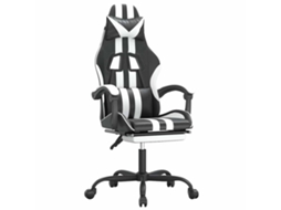 Conjunto 1 Cadeira De Gaming Vidaxl Branco Couro Sintético (57.5 X 59.5 X 131 Cm)