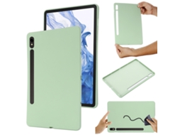 Capa De Silicone Líquido Compatível Com O Tablet Samsung Tab S9 De 11 Polegadas, Capa Protetora Resistente A Impactos Para O Tablet Samsung S9 Fe.verd
