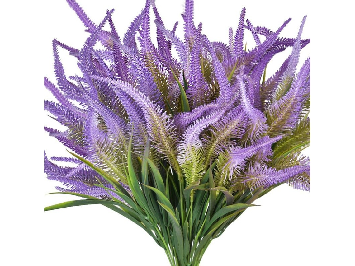 Flores Artificiais, Pacote com 6 Unidades de Plantas e Arbustos Artificiais de Plástico para Jardim, Casamento e Áreas Externas. AQUAFORGE