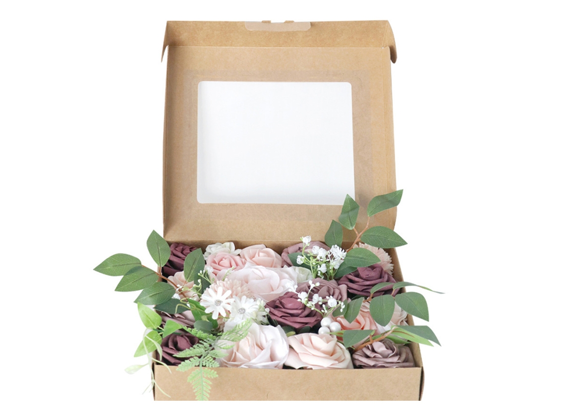 Maravilhas para Casamentos: Flores Artificiais para Arranjos de Mesa Simples, Rosas de Seda Rosa pó para Chás de Bebê AQUAFORGE