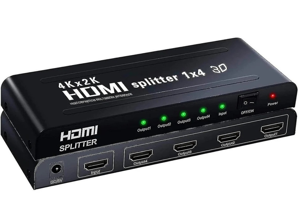1x4 Hdmi Splitter Musou 3d 1 Entrada 4 Saídas Distribuidor Suporte 4k Pc Xbox Hdtv Dvd Tela Do Projetor Multimídia Bestvite