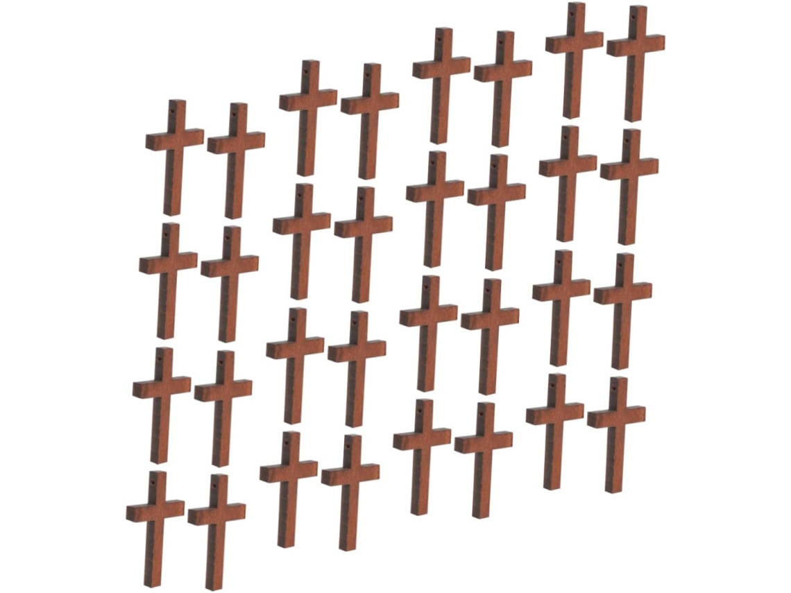 Nuobesty - Lote Com 150 Pingentes De Cruz Para Artesanato, Decoração De Pulseiras E Colares.