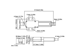 Laxiscreed Atuador Linear Elétrico Com Curso De 150mm E Força De 20n Para Automação