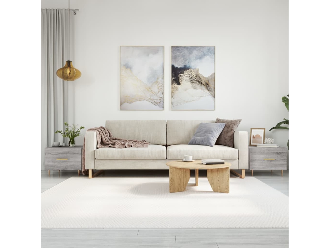 Vidaxl Mesas De Centro 2 Pcs 50x50x40 Cm Madeira Proc. Sonoma Cinza
