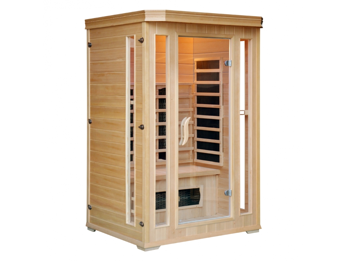 Sauna CONCEPT U Narvik 2 Lugares (Castanho - Madeira - 120x120x90 cm)