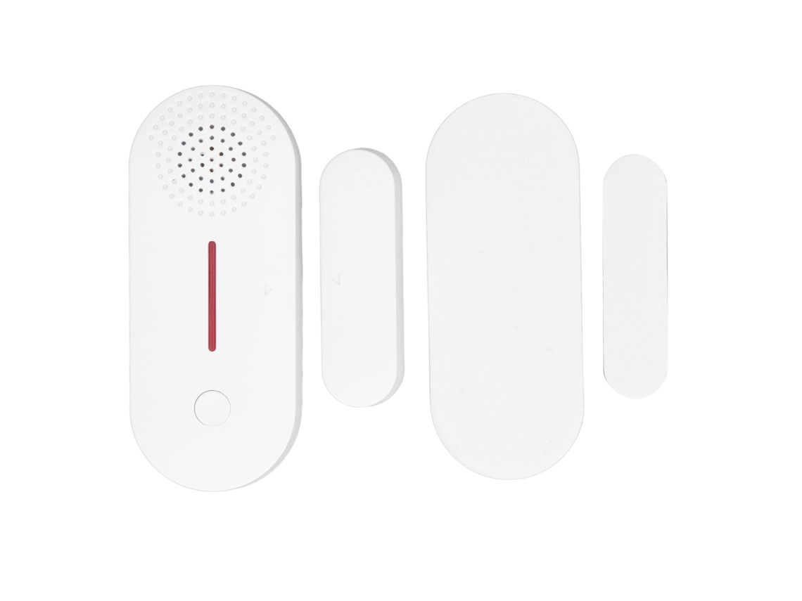 Sensor de Alarme Magnética Wifi para Porta ou Janela com App Tuya, Luz e Som