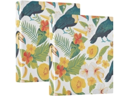 Cola Argolas Estilo Tropical com Camada de Saco, Embalagem com 1 ou 2 Unidades, Cola para Mesa, 200 Folhas