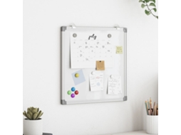 Vidaxl Quadro Branco Magnético 60x60x1,7 Cm Alumínio