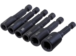 De Soquete Com Rosca 1/4" - Macho Reto Estriado Em Aço Rápido Para E 6 Peças