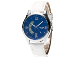 Reloj De Pareja De Aleación Con Dial Redondo Analógico De Cuarzo Moda (blanco)
