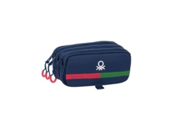 Benetton Italy Estojo Triplo Grande 21,5x1x8cm Safta