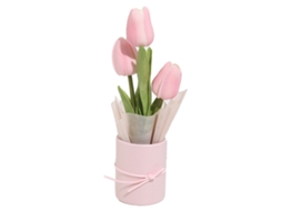 Ramo de Tulipas Falsas Diy Decoração Casamento Lar Rosa