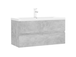 Sink Cabinet With Basin, Sink Cabinets With Basins Vidaxl Cinzeto Madeira Processada (90 X 38.5 X 45 Cm)