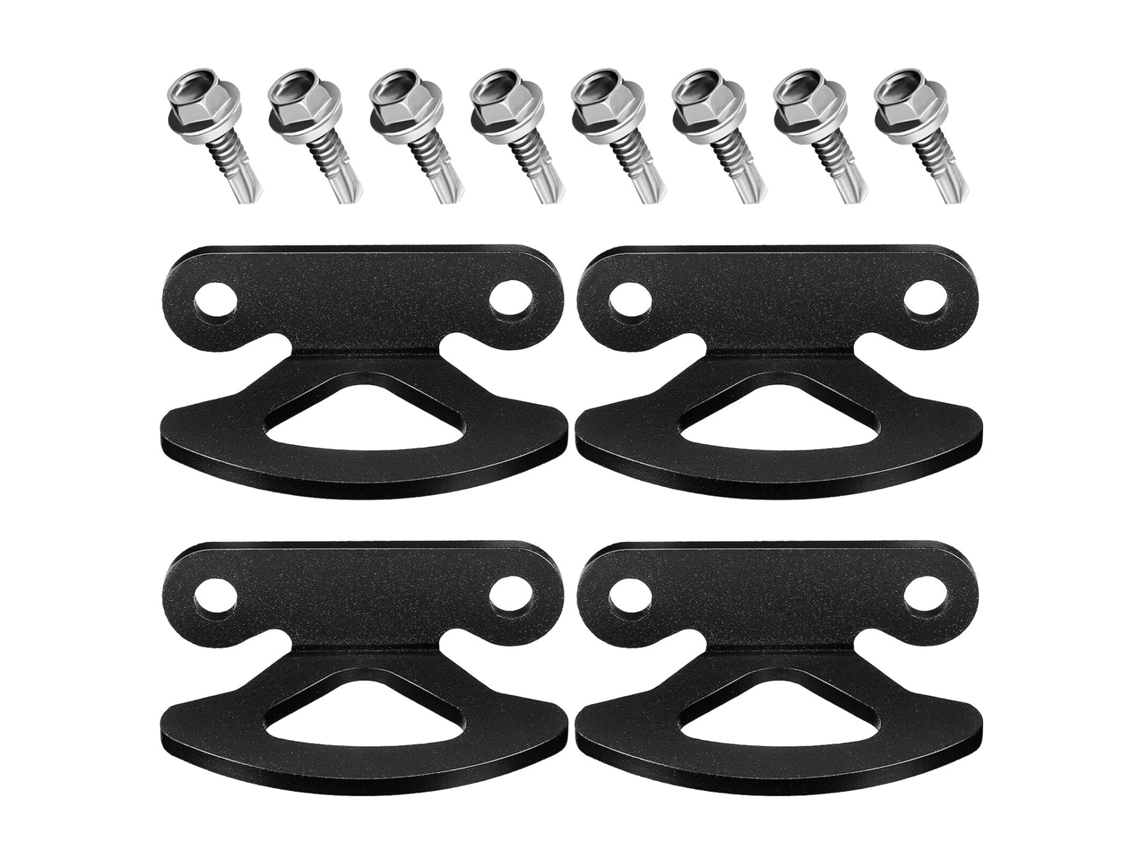 Conjunto De 4 Ganchos De Amarração Para Plataforma De Caminhão Com Parafusos, Compatíveis Com Reboques E Autocaravanas.