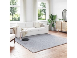 Vidaxl Tapetes De Área Quadrado Sirolo Cinzento 240 X 240 Cm Poliéster