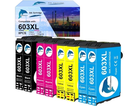Cartucho Compatível Gotoners 603xl Multicores 8 Peças Alta Qualidade