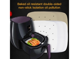 Papel Manteiga Air Fryer Quadrado 6,5 Polegadas LAXISCREED